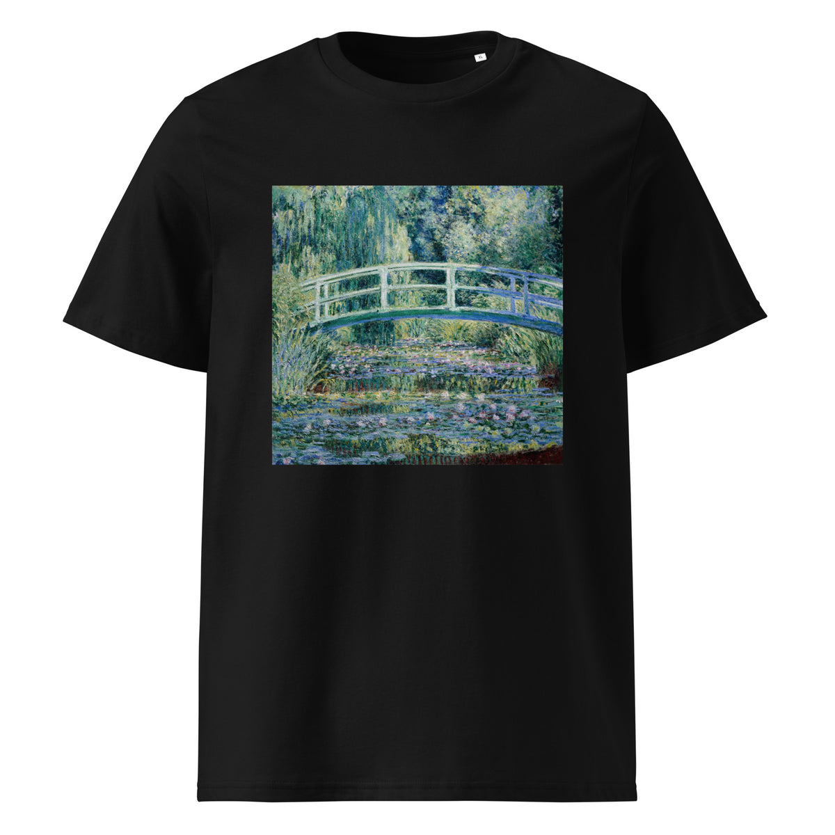 Black T-shirt Claude Monet S Water Lilies And Japanese Bridge Famous Painting Premium