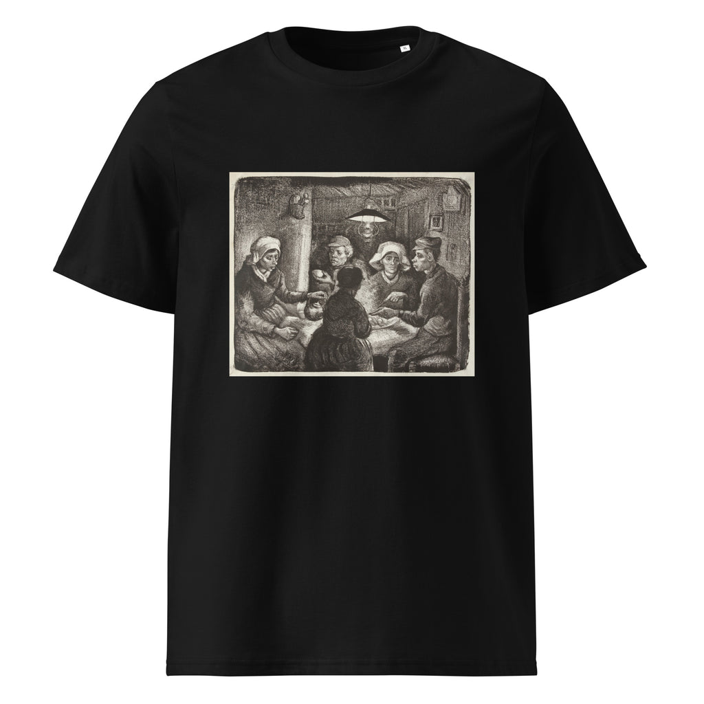 Black T-shirt Composition Lithograph Of The Potato Eaters De Aardappeleters 1885 Premium