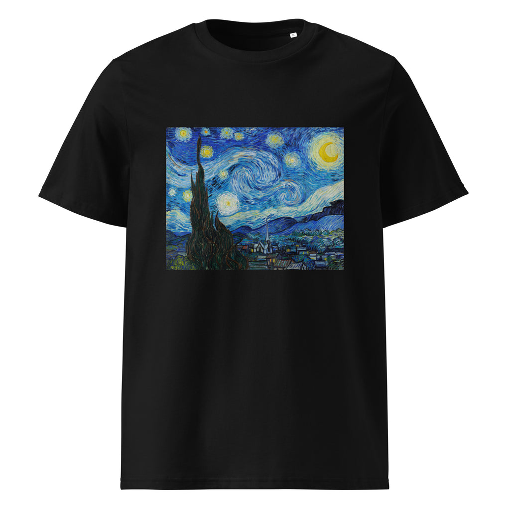 Black T-shirt Vincent Van Gogh S The Starry Night Famous Painting Premium