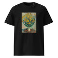 Black T-shirt Jerusalem Artichoke Flowers Premium