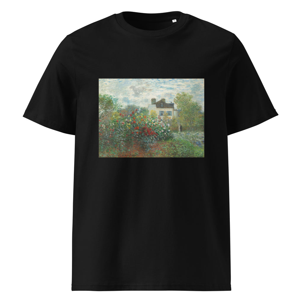 Black T-shirt The Artist S Garden In Argenteuil A Corner Of The Garden With Dahlias Premium