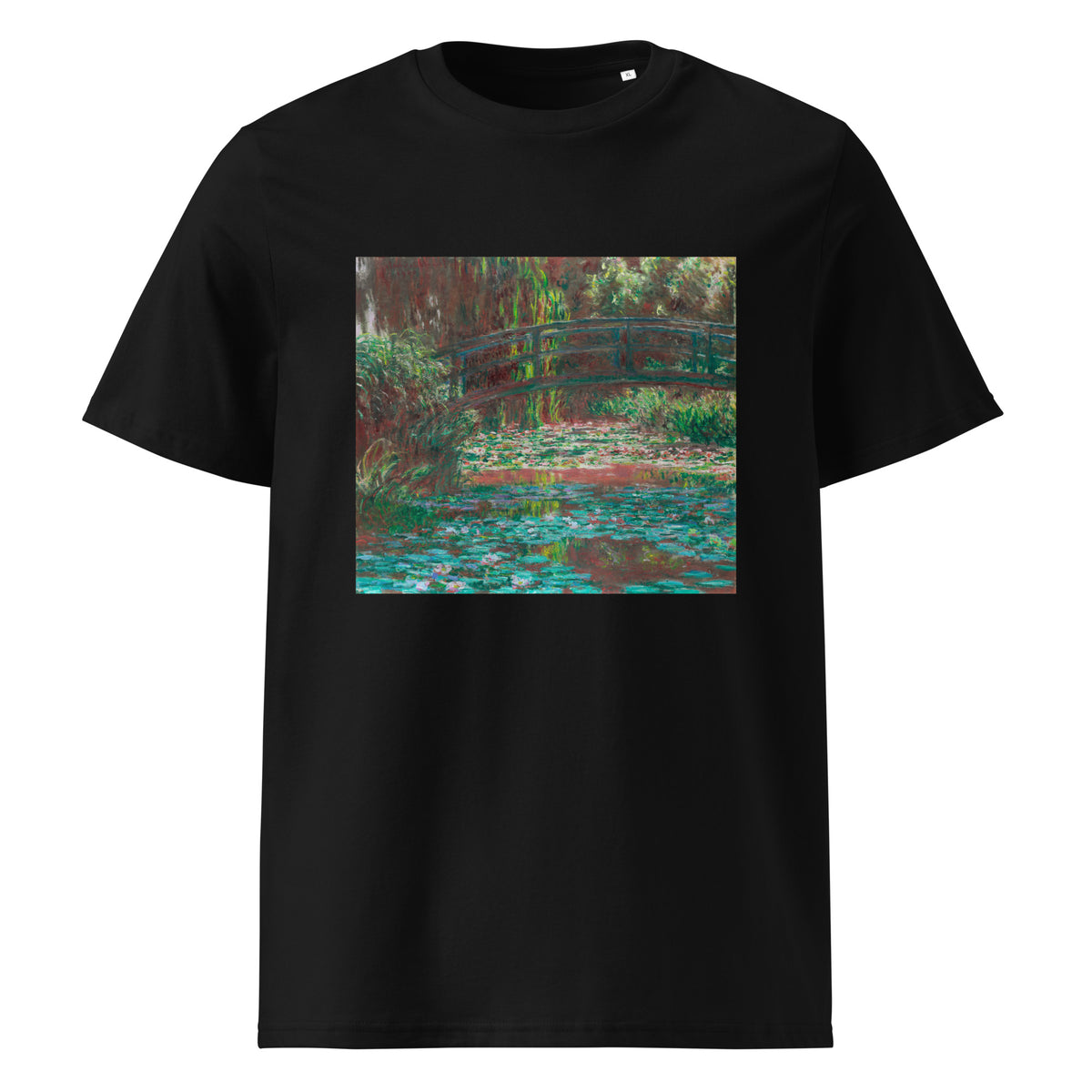 Black T-shirt Water Lily Pond Premium