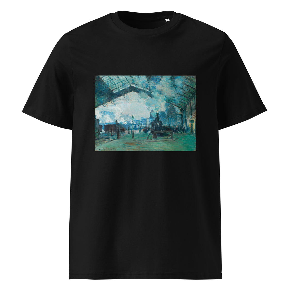 Black T-shirt Arrival Of The Normandy Train Gare Saint-Lazare Premium