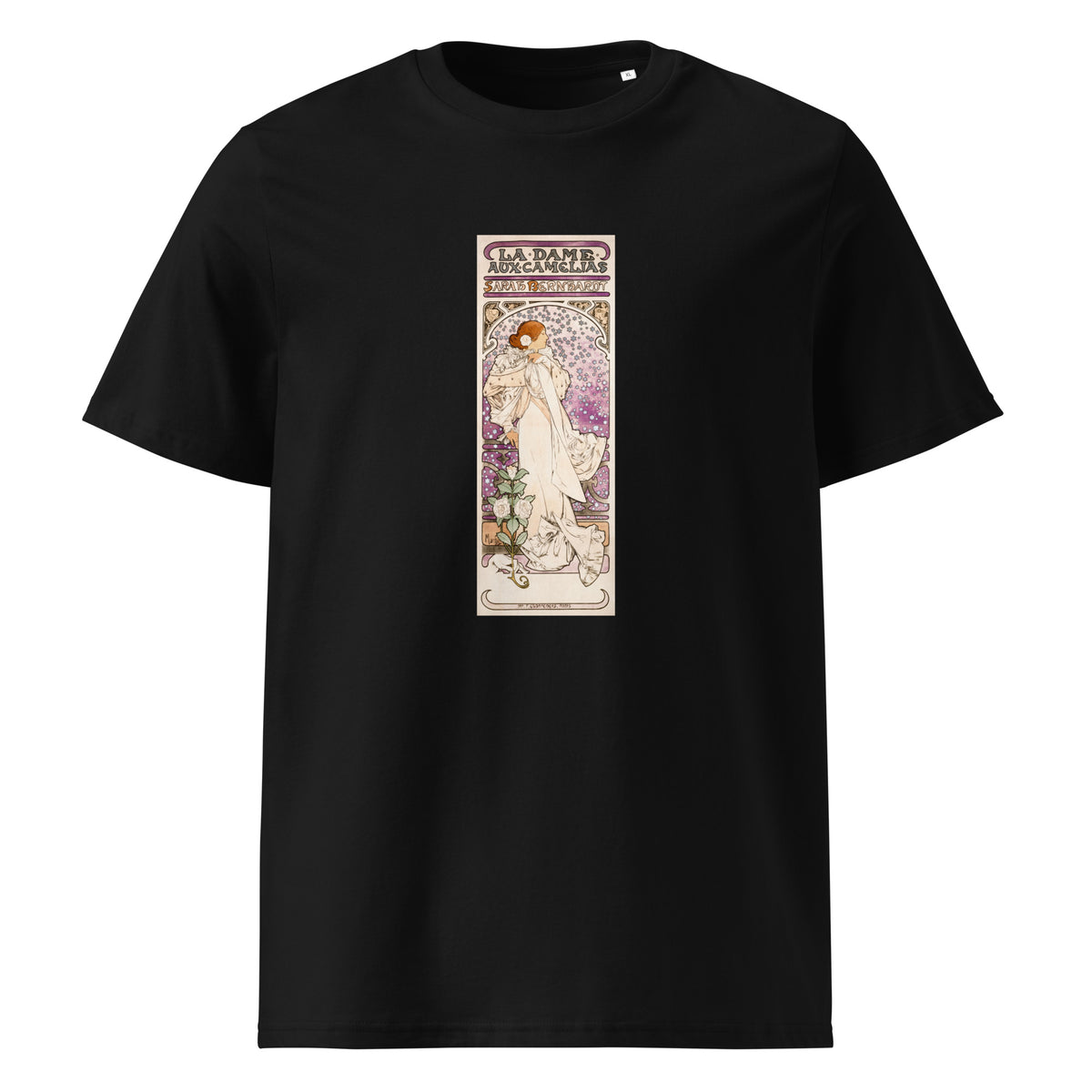 Black T-shirt La Dame Aux Camelias Sarah Bernhardt Premium
