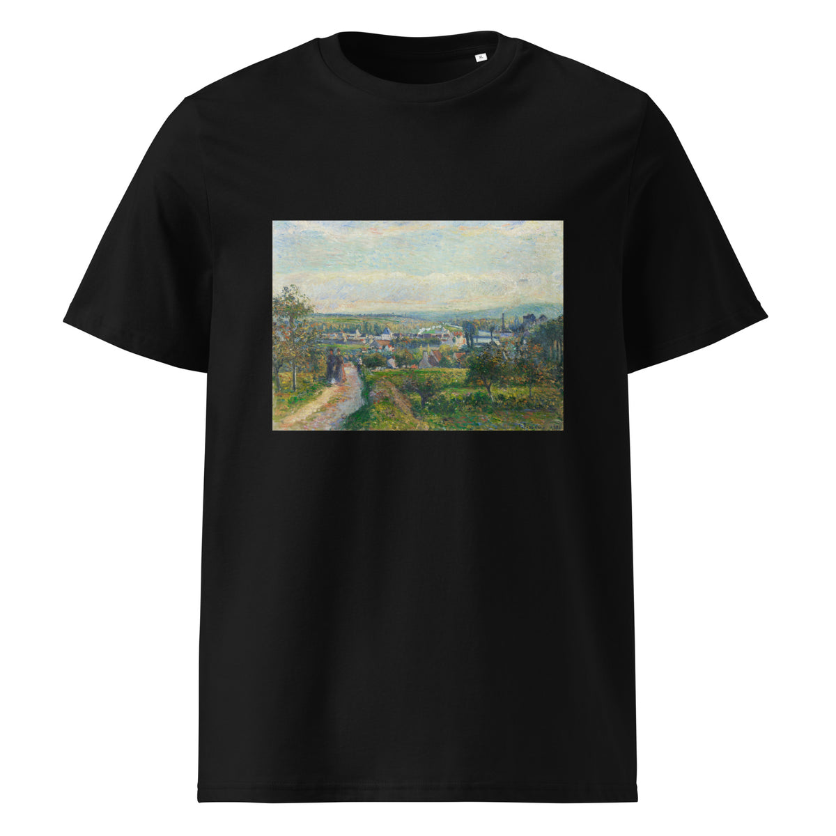 Black T-shirt View Of Saint-Ouen-L Aumone Premium
