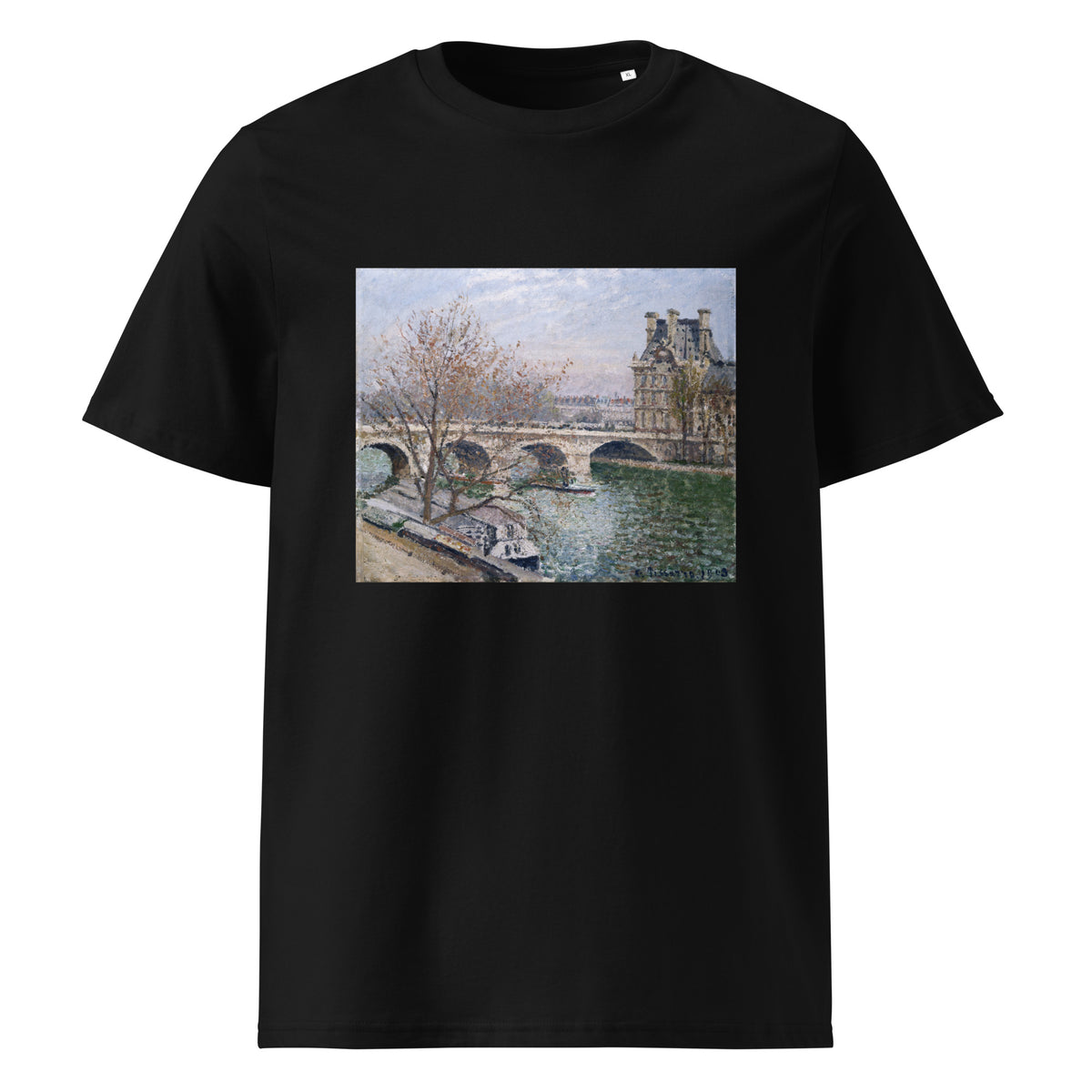 Black T-shirt The Pont Royal And The Pavillon De Flore Premium