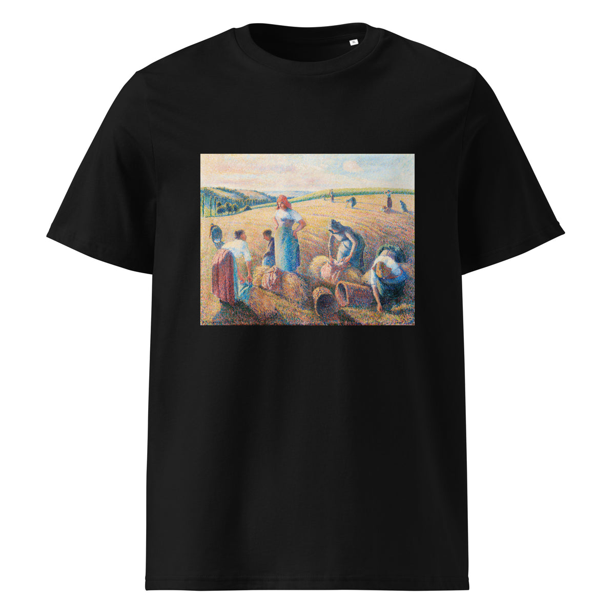 Black T-shirt The Gleaners Painting In High Resolution Premium