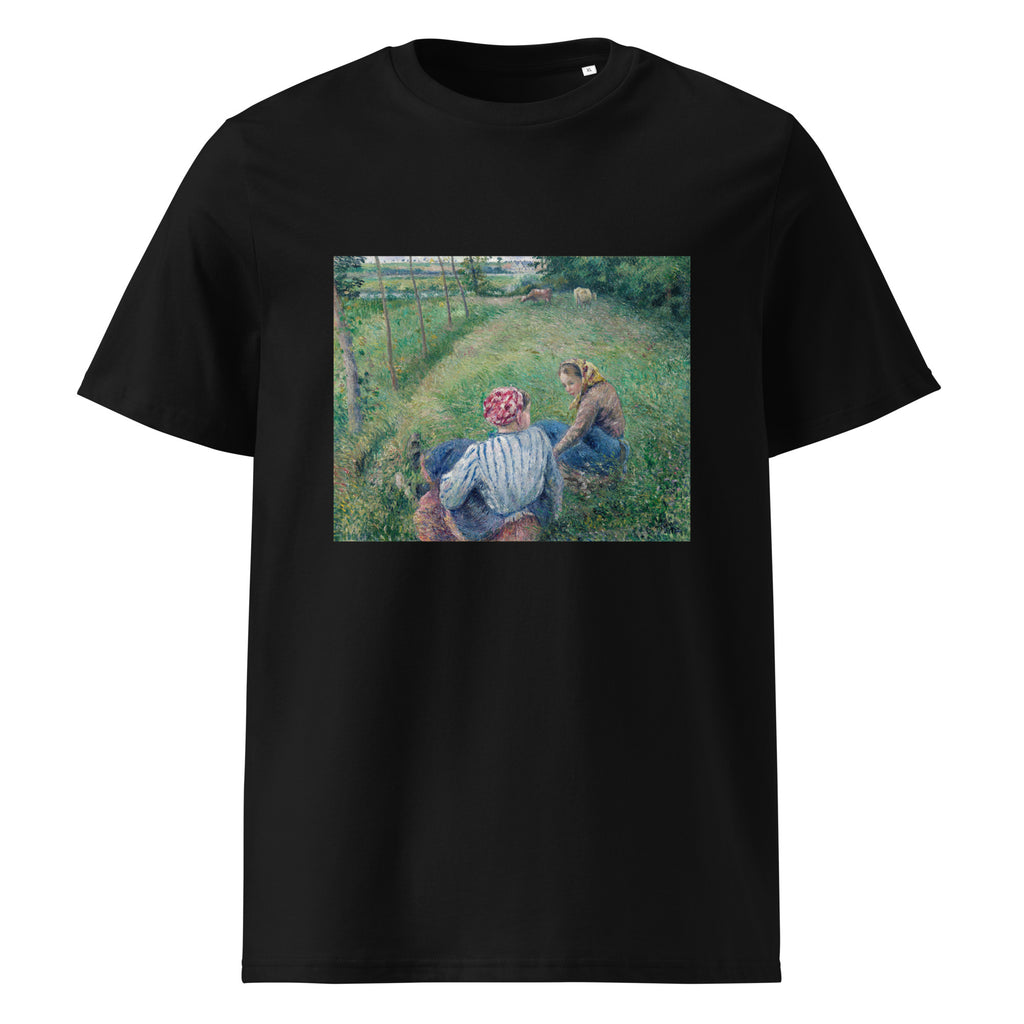 Black T-shirt Young Peasant Girls Resting In The Fields Near Pontoise Premium