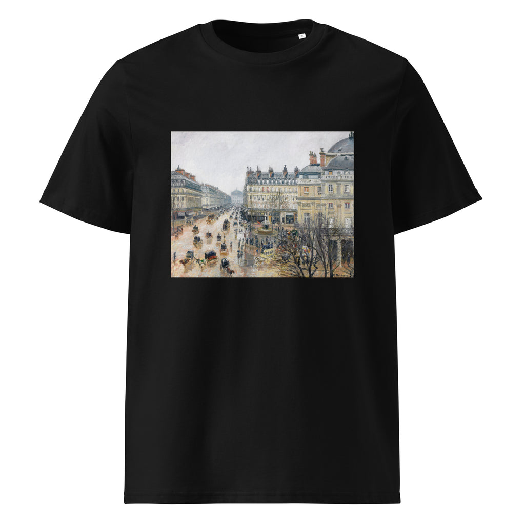 Black T-shirt French Theater Square Paris Painting In High Resolution Premium