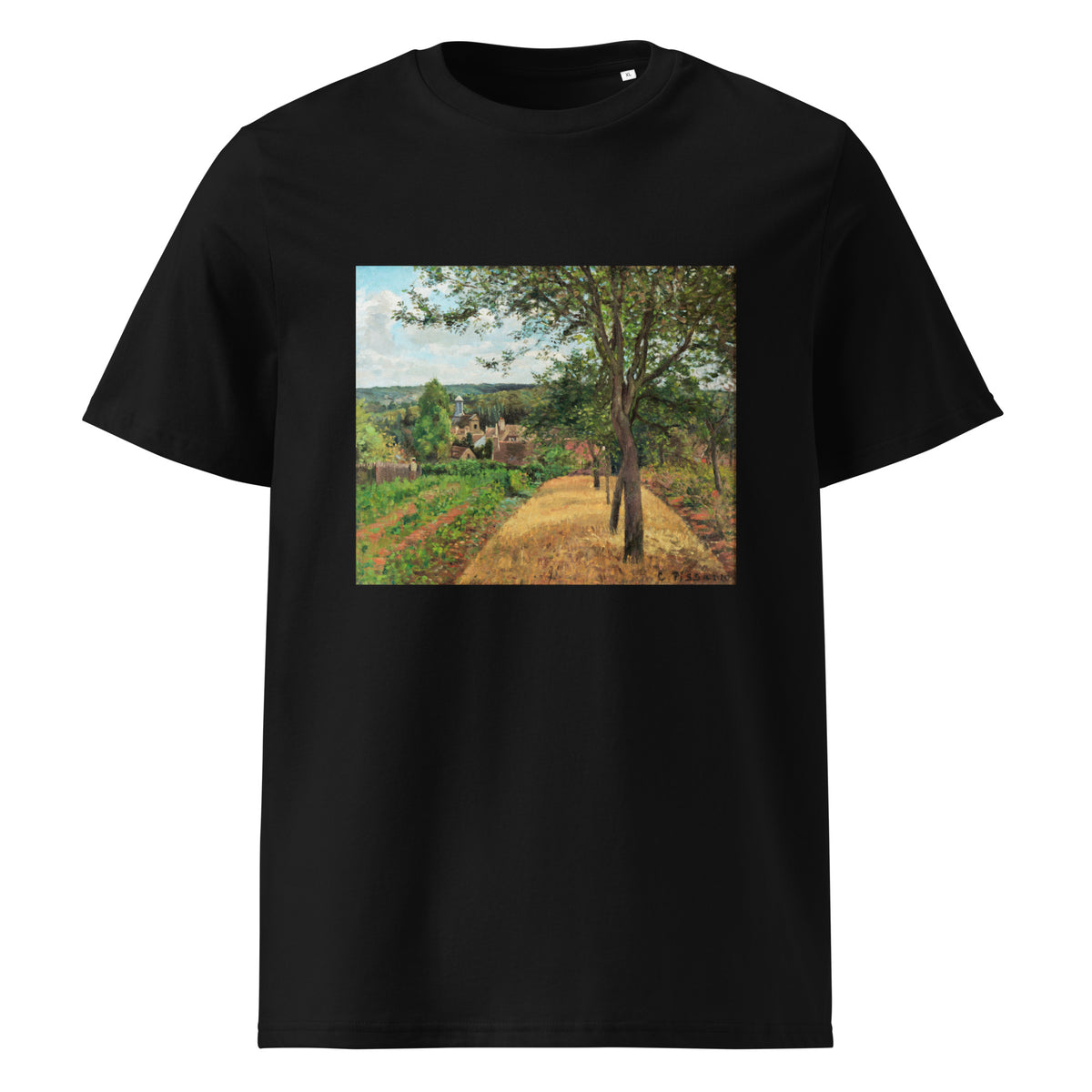 Black T-shirt Orchards At Louveciennes Painting In High Resolution Premium
