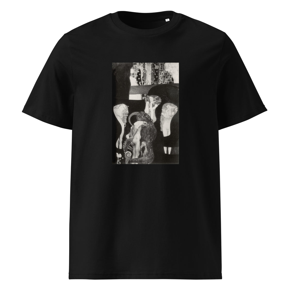 Black T-shirt Gustav Klimt Jurisprudence Famous Painting Premium