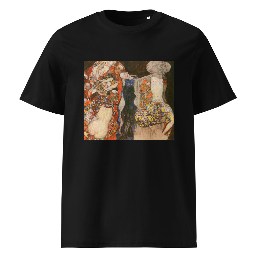 Black T-shirt Gustav Klimt The Bride Famous Painting Premium