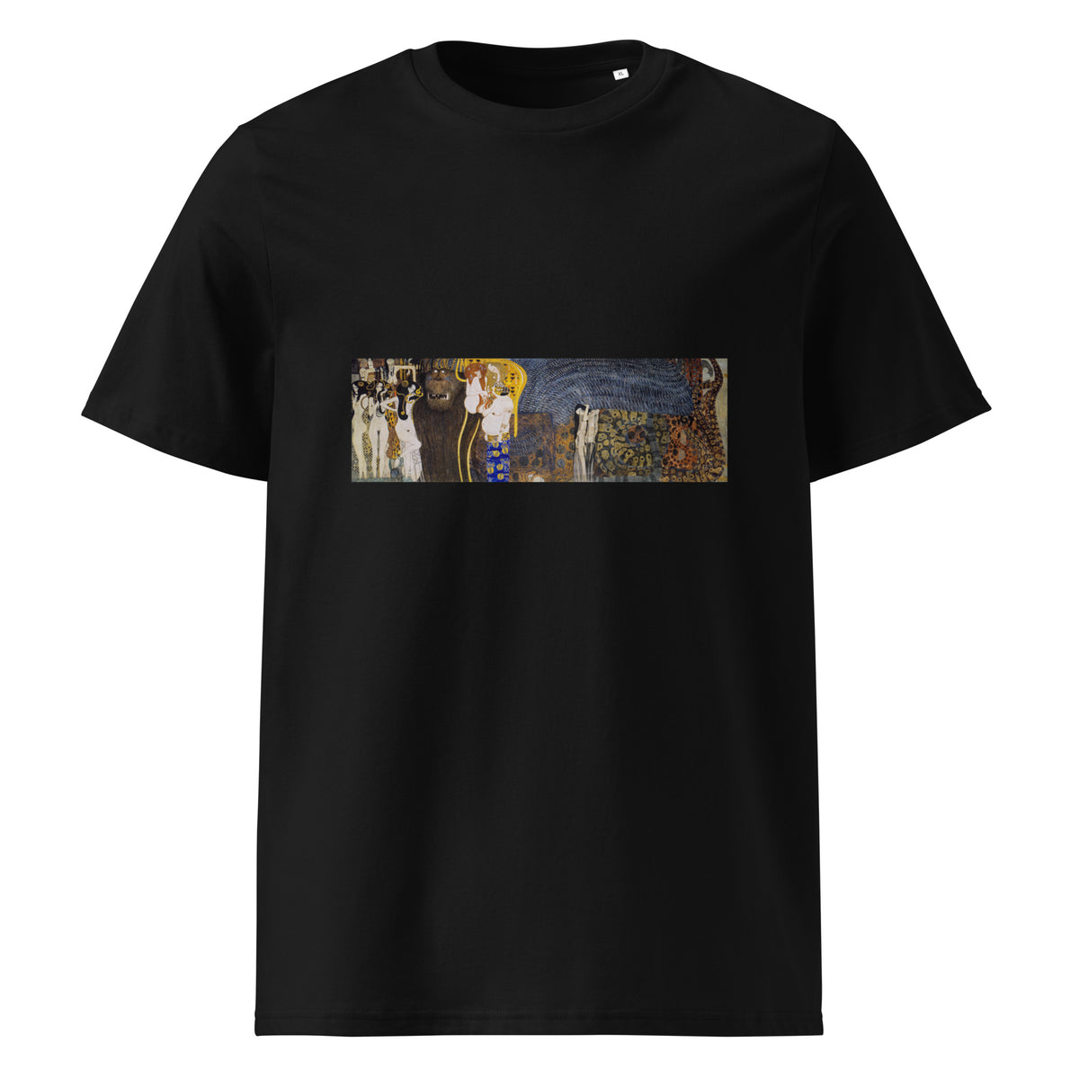 Black T-shirt Gustav Klimt The Hostile Powers Famous Painting Premium