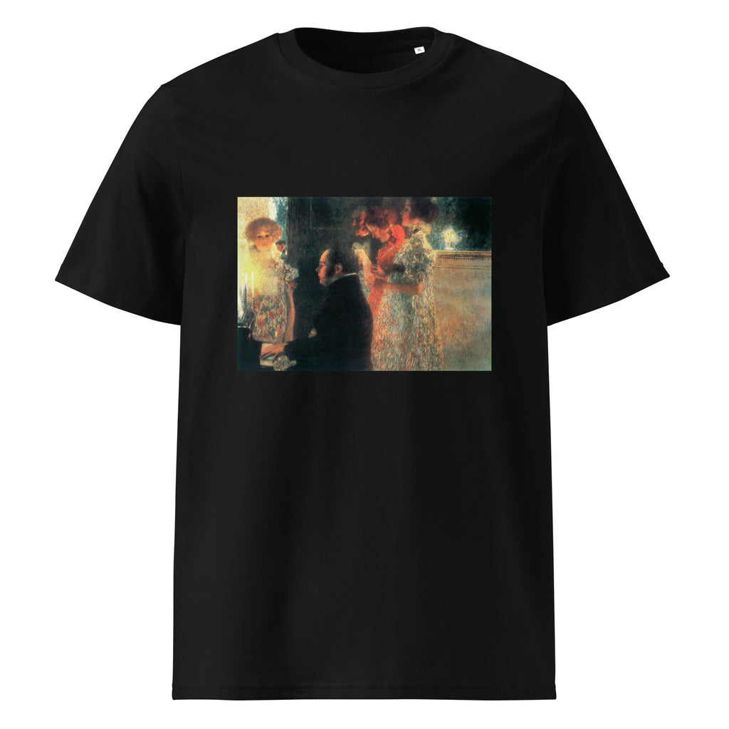 Black T-shirt Gustav Klimt Schubert At The Piano II Famous Painting Premium