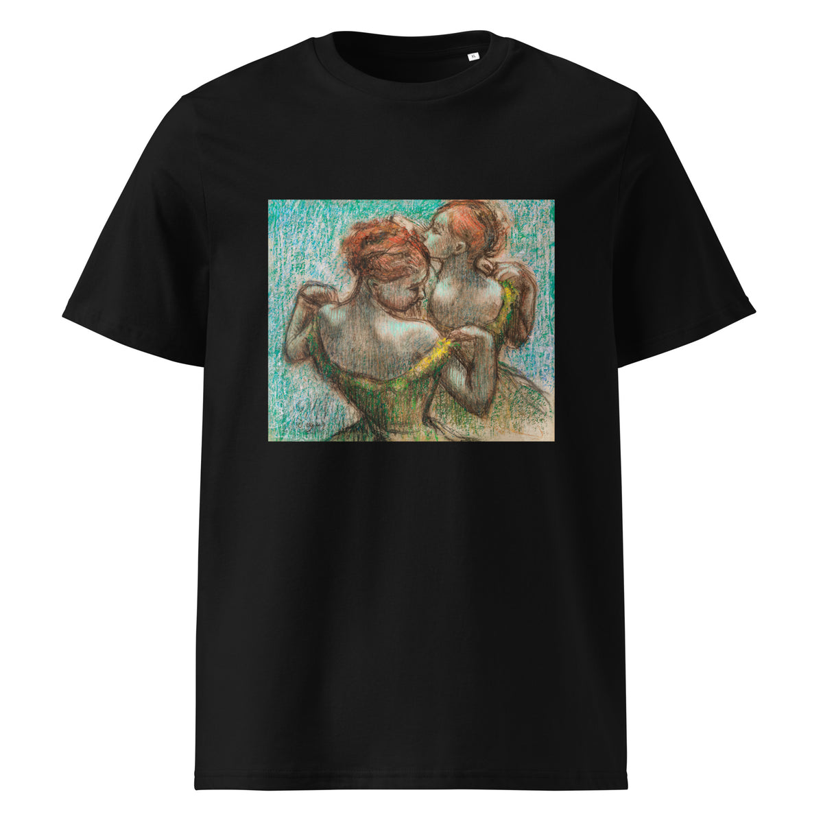 Black T-shirt Two Dancers Half Length Premium