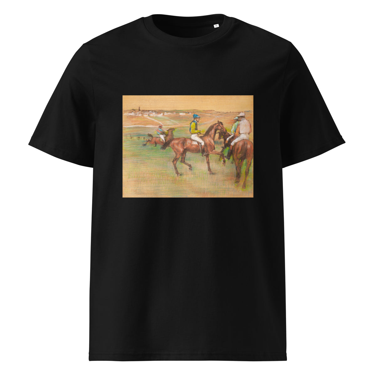 Black T-shirt Race Horses Premium