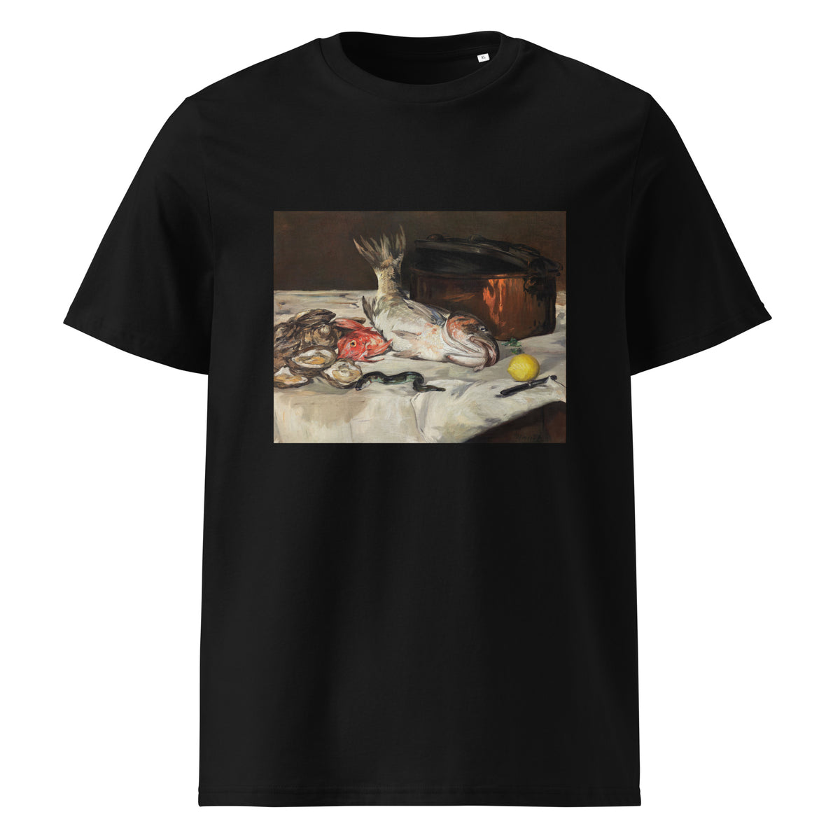 Black T-shirt Fish Still Life Premium
