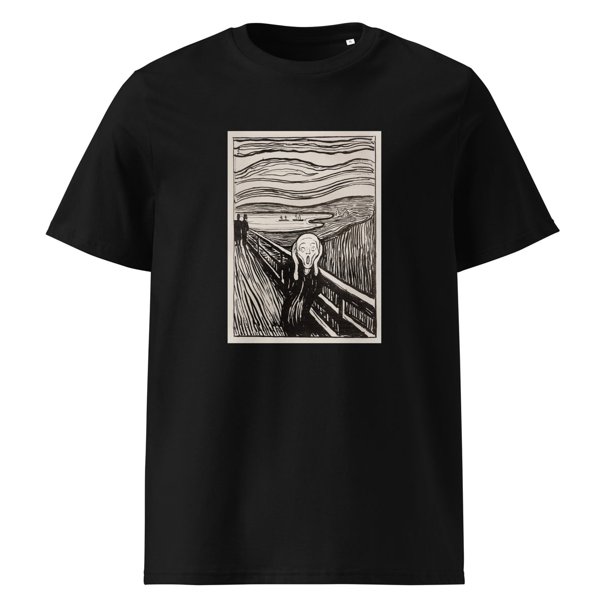 Black T-shirt The Scream Premium