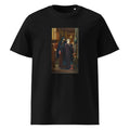 Black T-shirt The Wizard Two Figures In A Narrow Darkened Chamber A Bearded Man In A Heavy Robes Reveals A Convex Mirror To A Young Veiled Girl Behind A Drape Premium
