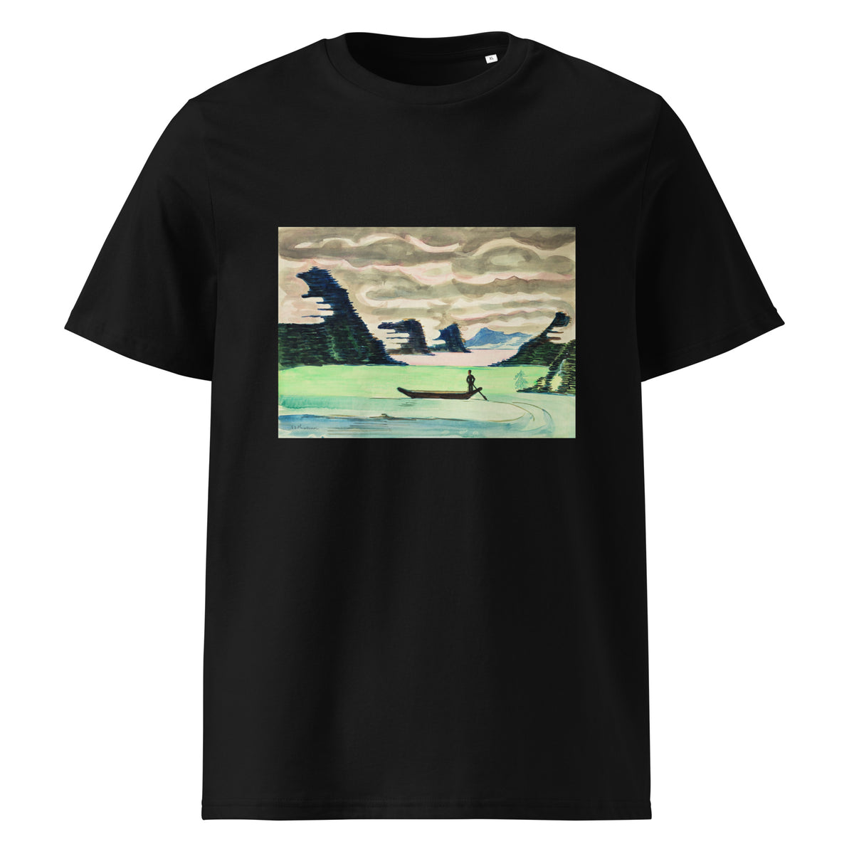 Black T-shirt Mountain Lake Premium