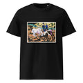 Black T-shirt Cows In Spring Print Premium