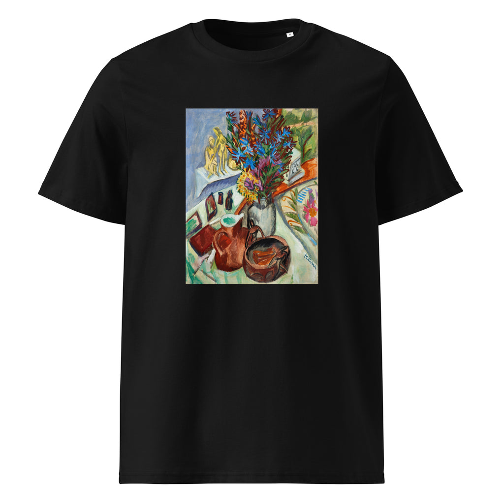 Black T-shirt Still Life With Jug And African Bowl Premium