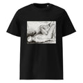Black T-shirt Man On His Back Nude Print Premium