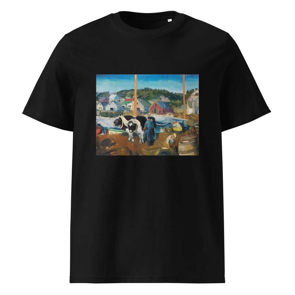 Black T-shirt Ox Team Wharf At Matinicus Print Premium