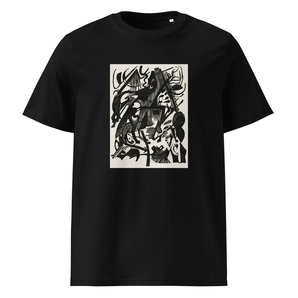Black T-shirt Birth Of The Wolves Print Premium