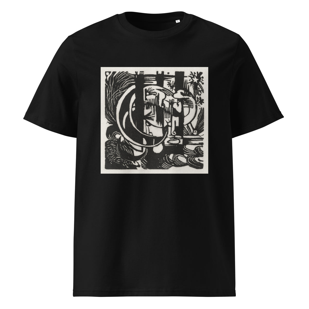 Black T-shirt Lizards Print Premium