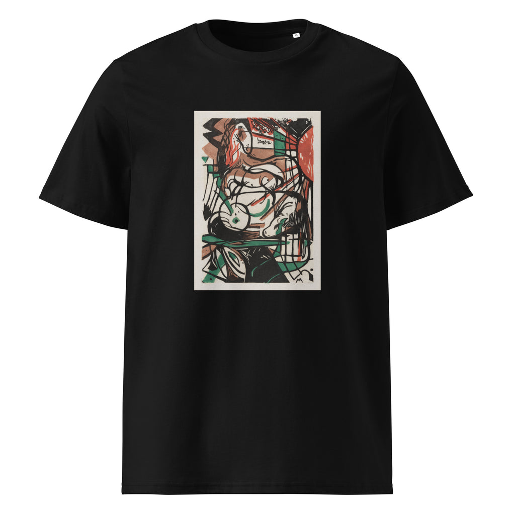 Black T-shirt The Birth Of Horses Print Premium