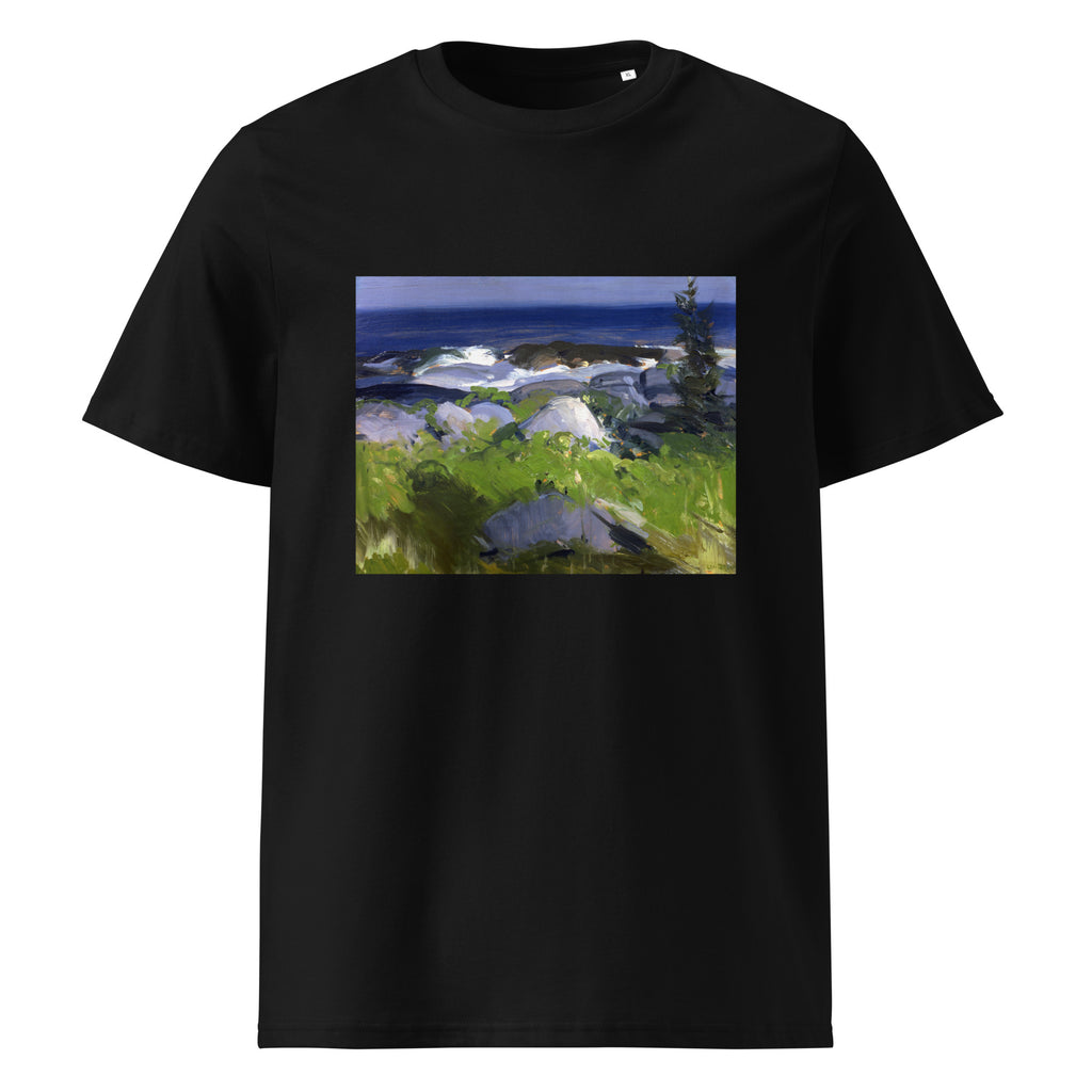 Black T-shirt Vine Clad Shore Monhegan Island Premium