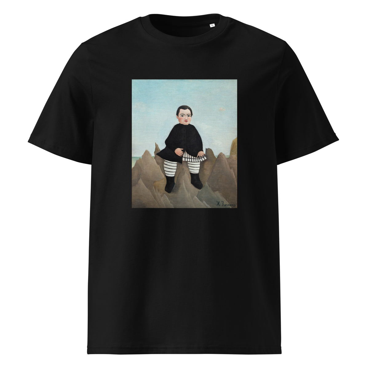 Black T-shirt Boy On The Rocks - Henri Rousseau 1895 Premium