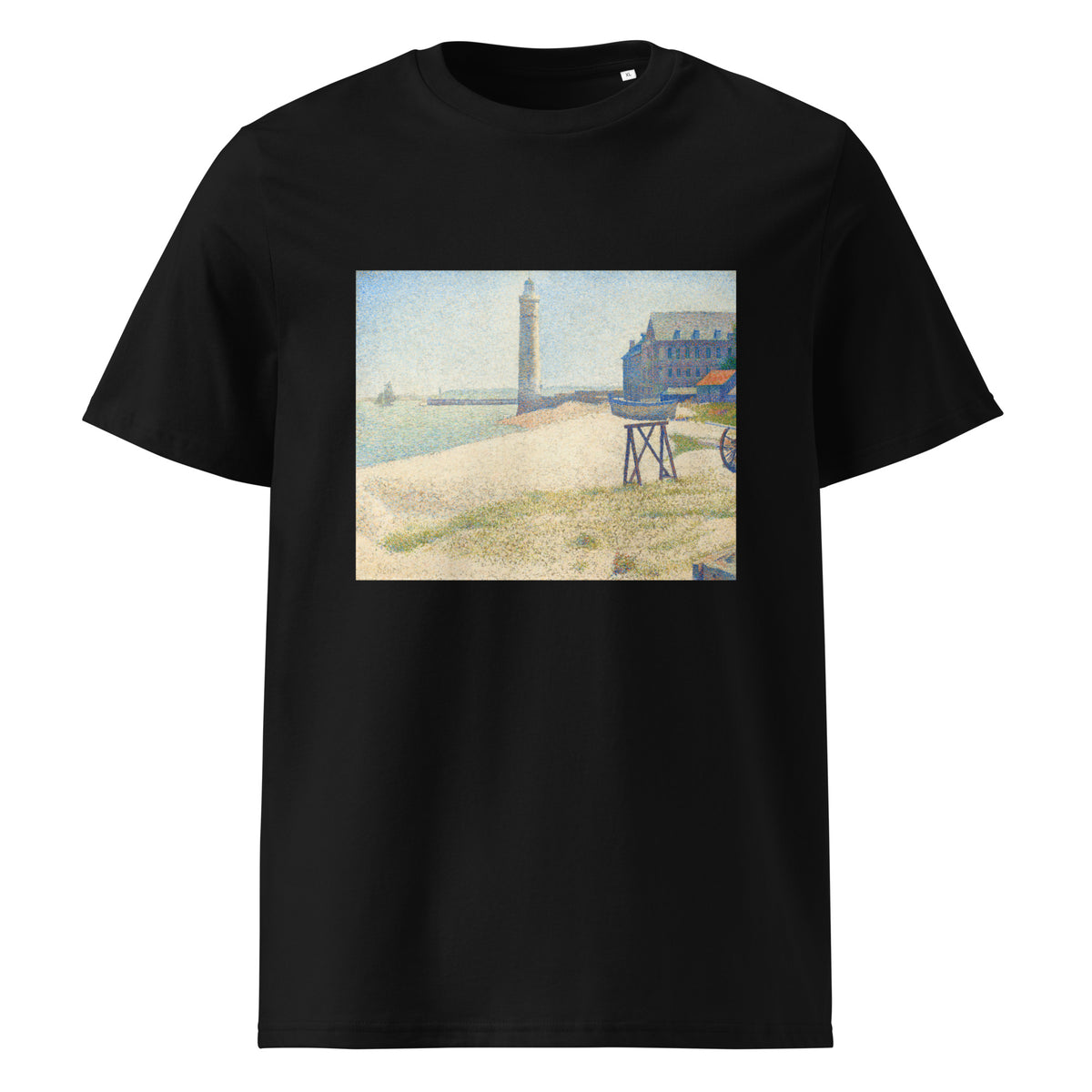 Black T-shirt The Lighthouse At Honfleur Premium