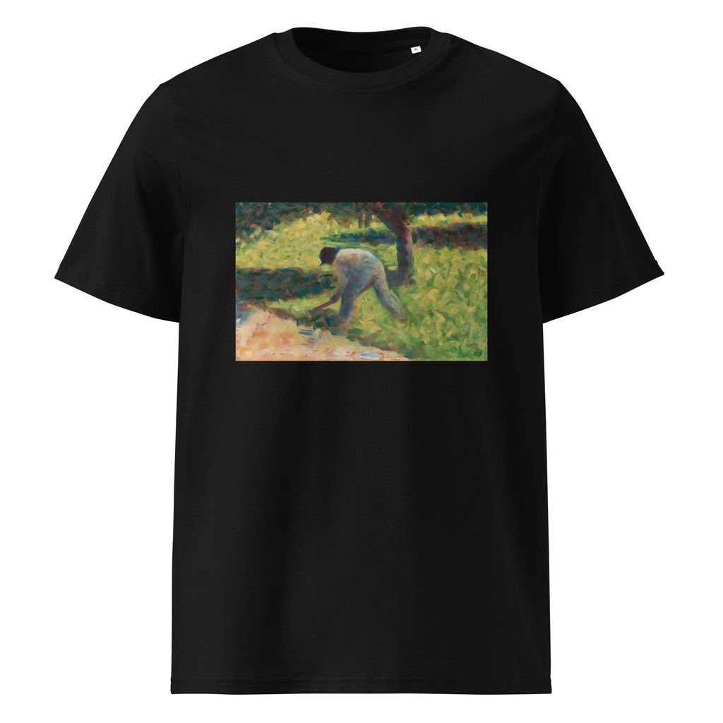 Black T-shirt Peasant With A Hoe Premium
