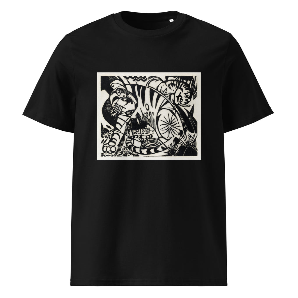 Black T-shirt Tiger Print Premium