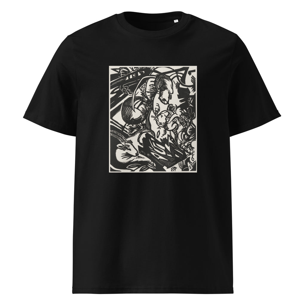 Black T-shirt Animal Legend Tierlegende Print Premium