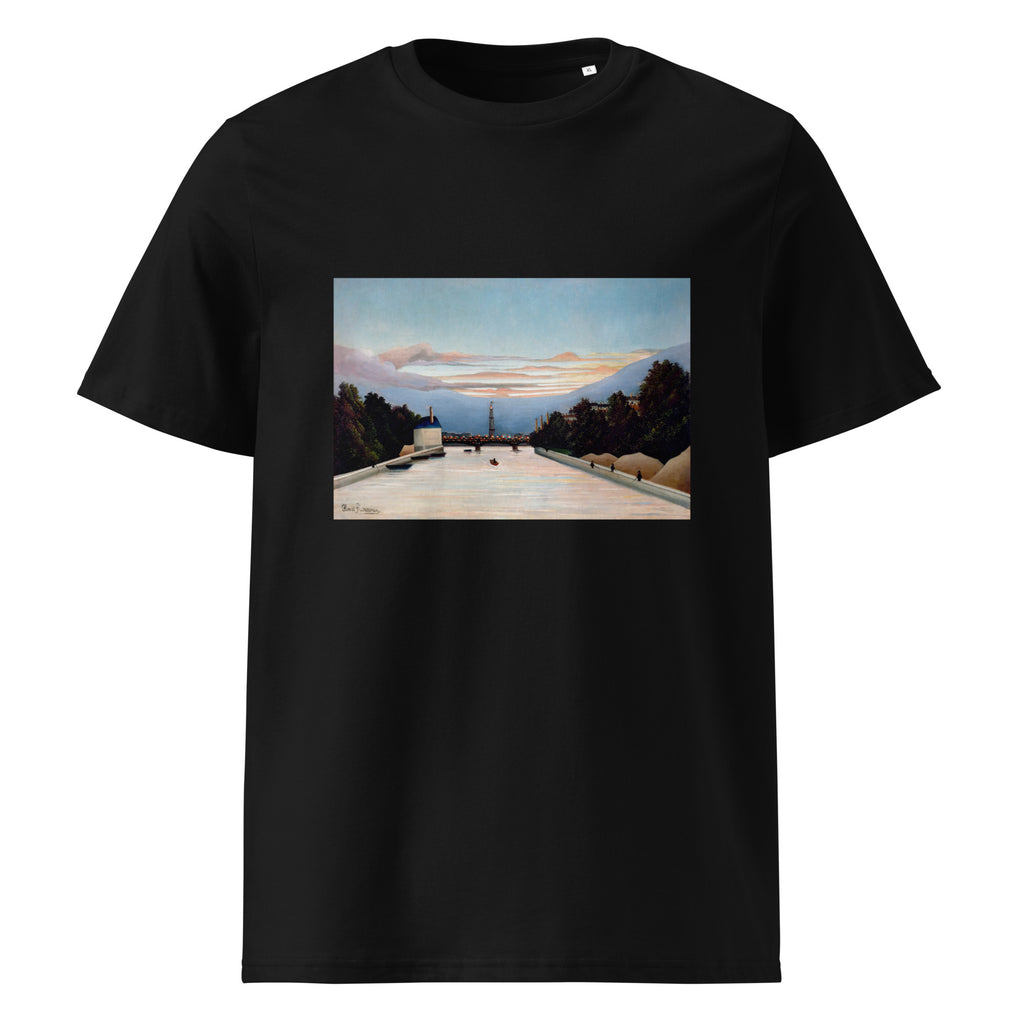 Black T-shirt Henri Rousseau The Eiffel Tower Famous Painting Premium