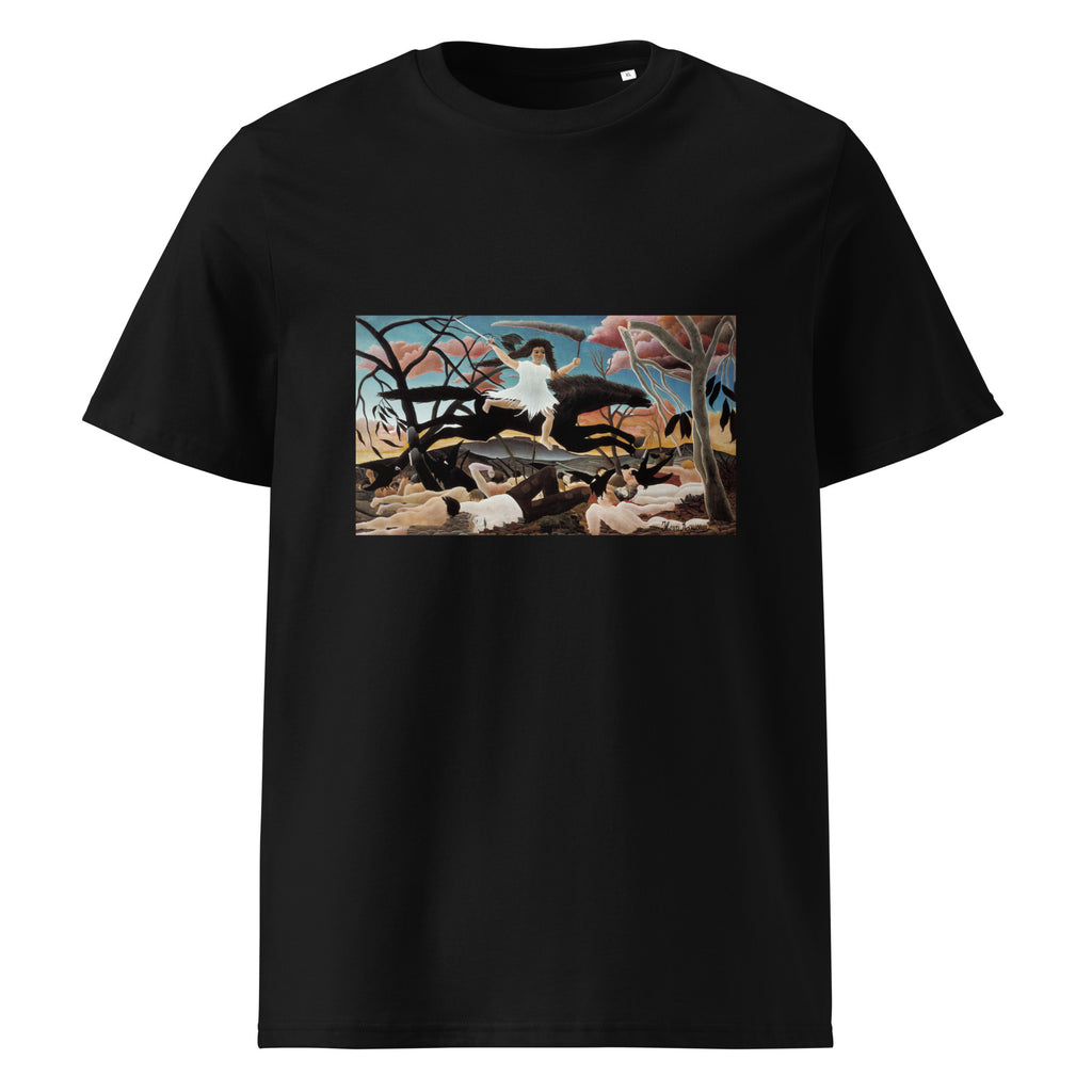 Black T-shirt Henri Rousseau War La Guerre Famous Painting Premium