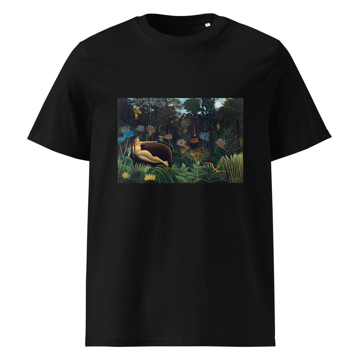 Black T-shirt Henri Rousseau The Dream Famous Painting Premium