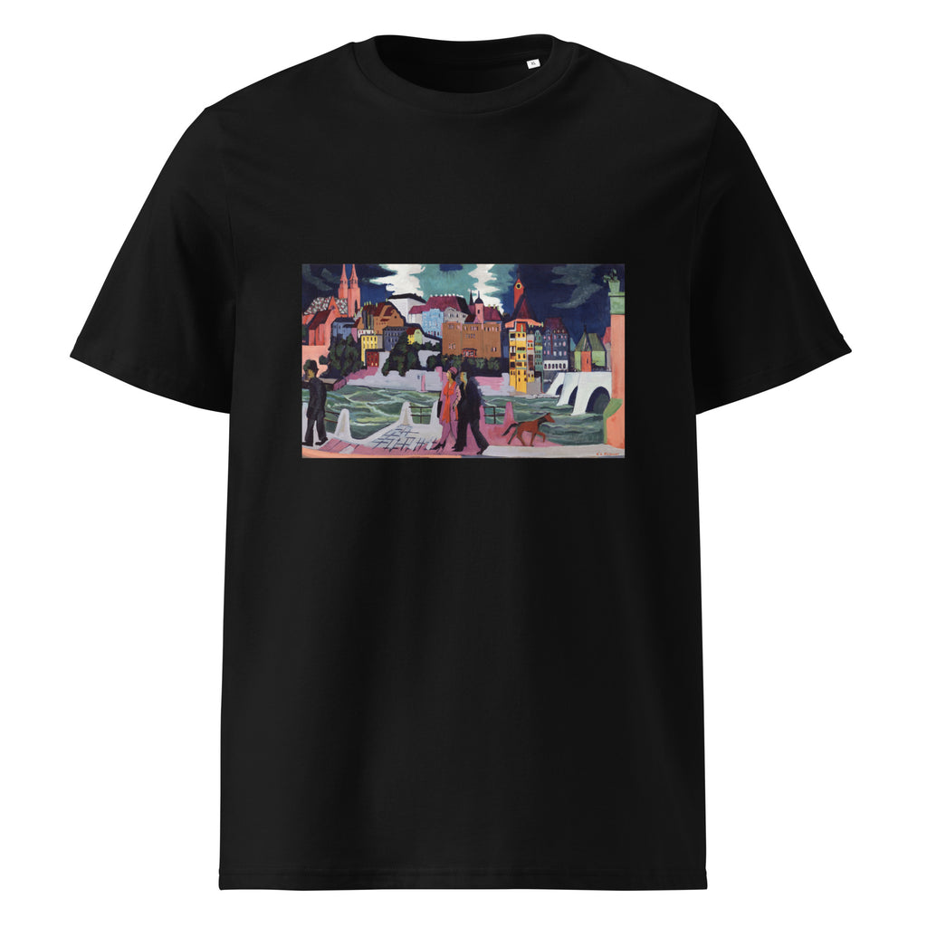 Black T-shirt Ernst Ludwig Kirchner View Of Basel And The Rhine Famous Painting Premium