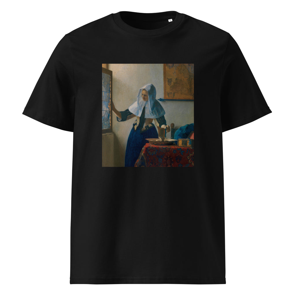 Black T-shirt Young Woman With A Water Pitcher Premium