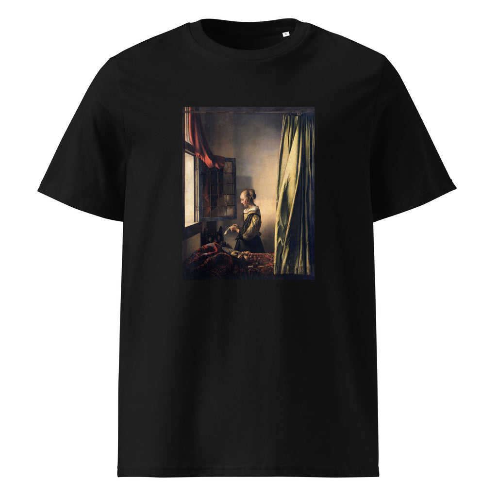 Black T-shirt Johannes Vermeer Girl Reading A Letter - An Open Window 1659 Premium