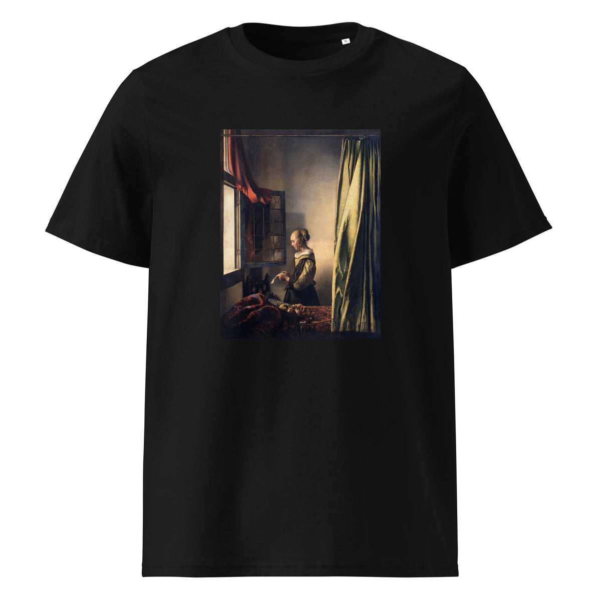 Black T-shirt Johannes Vermeer Girl Reading A Letter - An Open Window 1659 Premium
