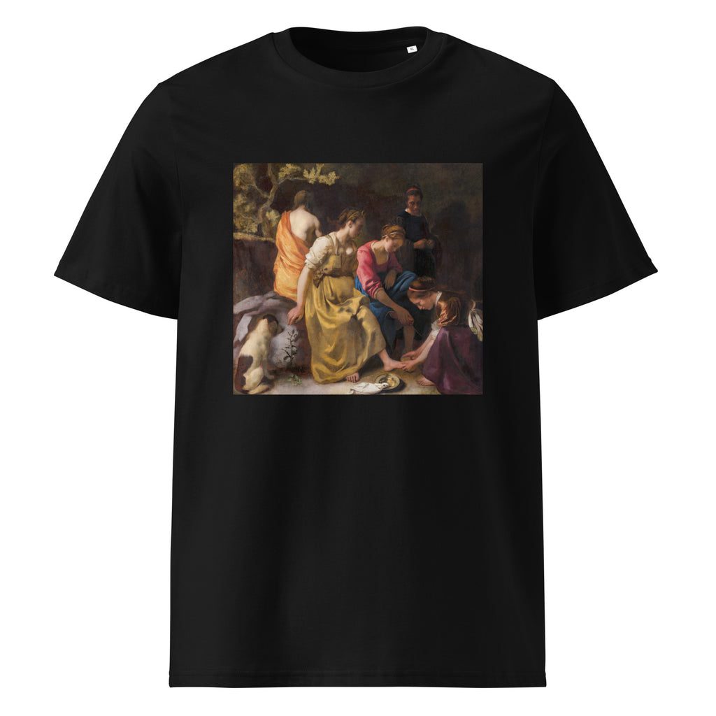Black T-shirt Johannes Vermeer Diana And Her Nymphs Famous Painting Premium