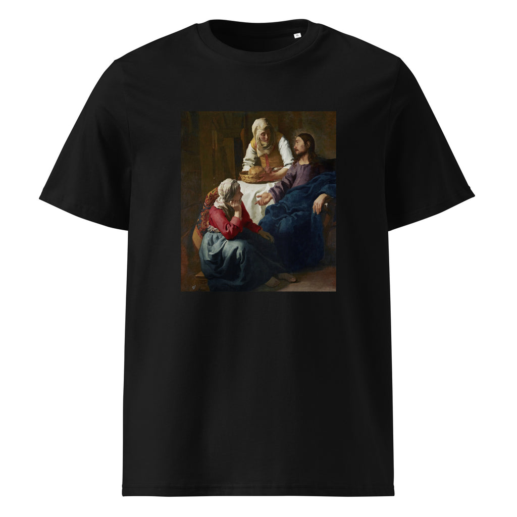 Black T-shirt Johannes Vermeer Christ In The House Of Martha And Mary Famous Painting Premium