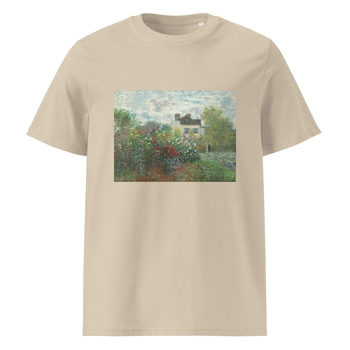 Desert T-shirt The Artist S Garden In Argenteuil A Corner Of The Garden With Dahlias Premium