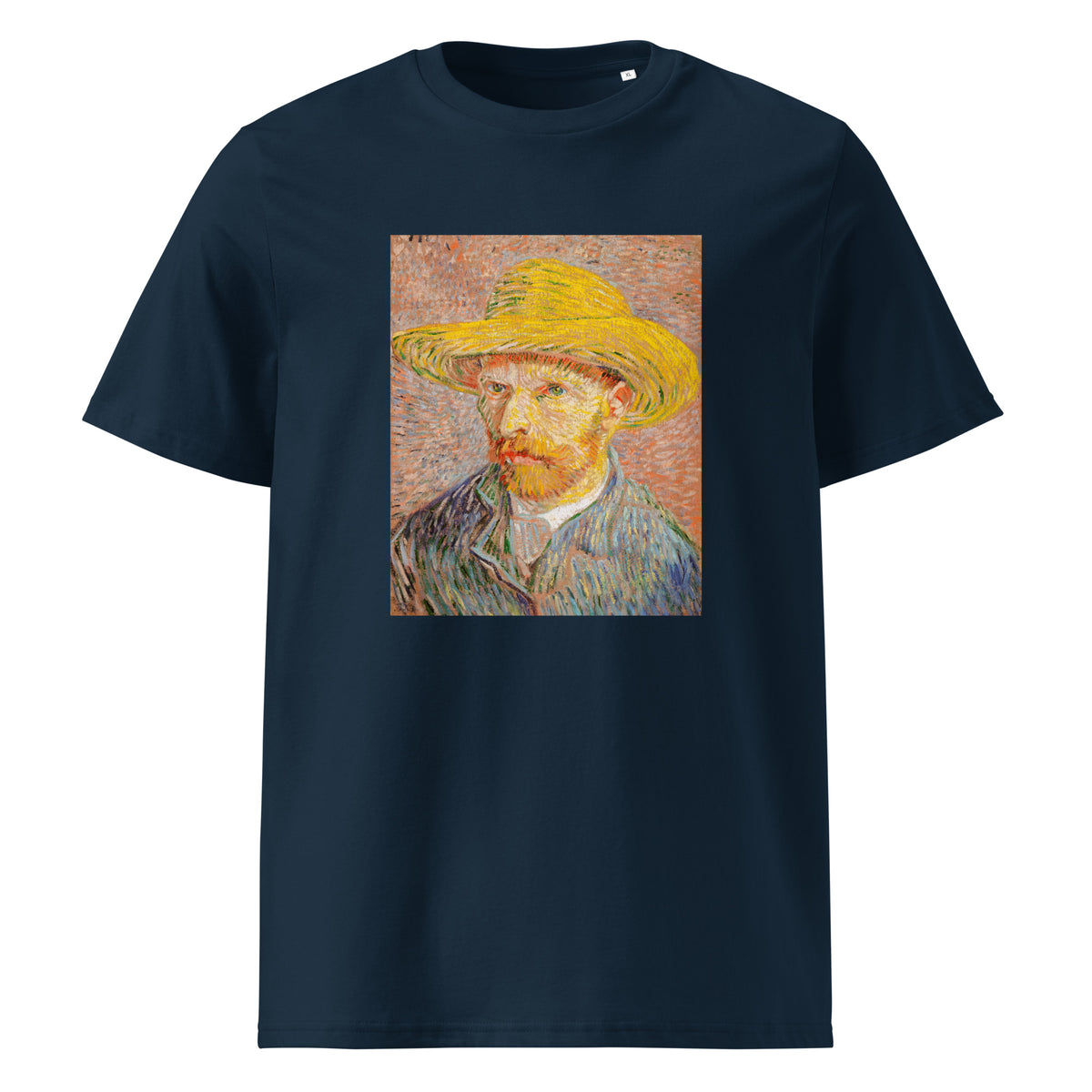 Navy T-shirt Self-Portrait With A Straw Hat Premium