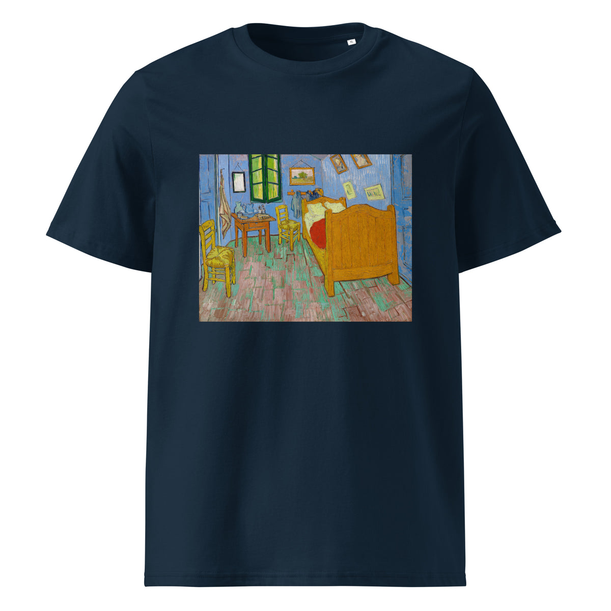 Navy T-shirt Vincent Van Gogh S The Bedroom Famous Painting Premium