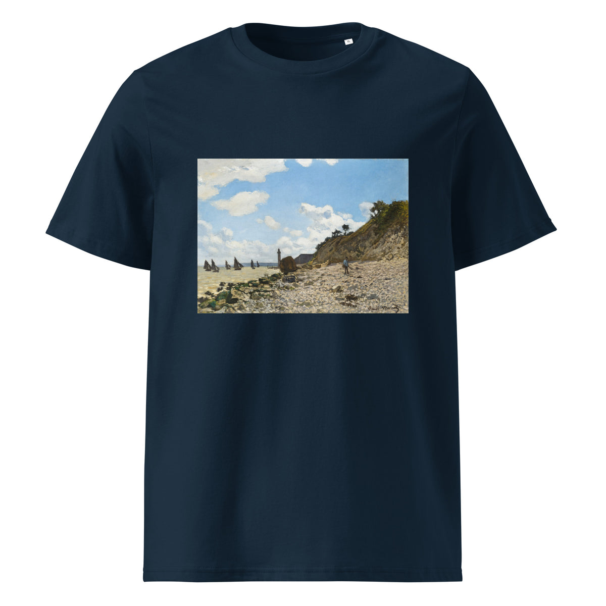 Navy T-shirt The Beach At Honfleur Premium